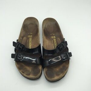 Birkenstock‎ Black Patent Leather Ibiza Sandal